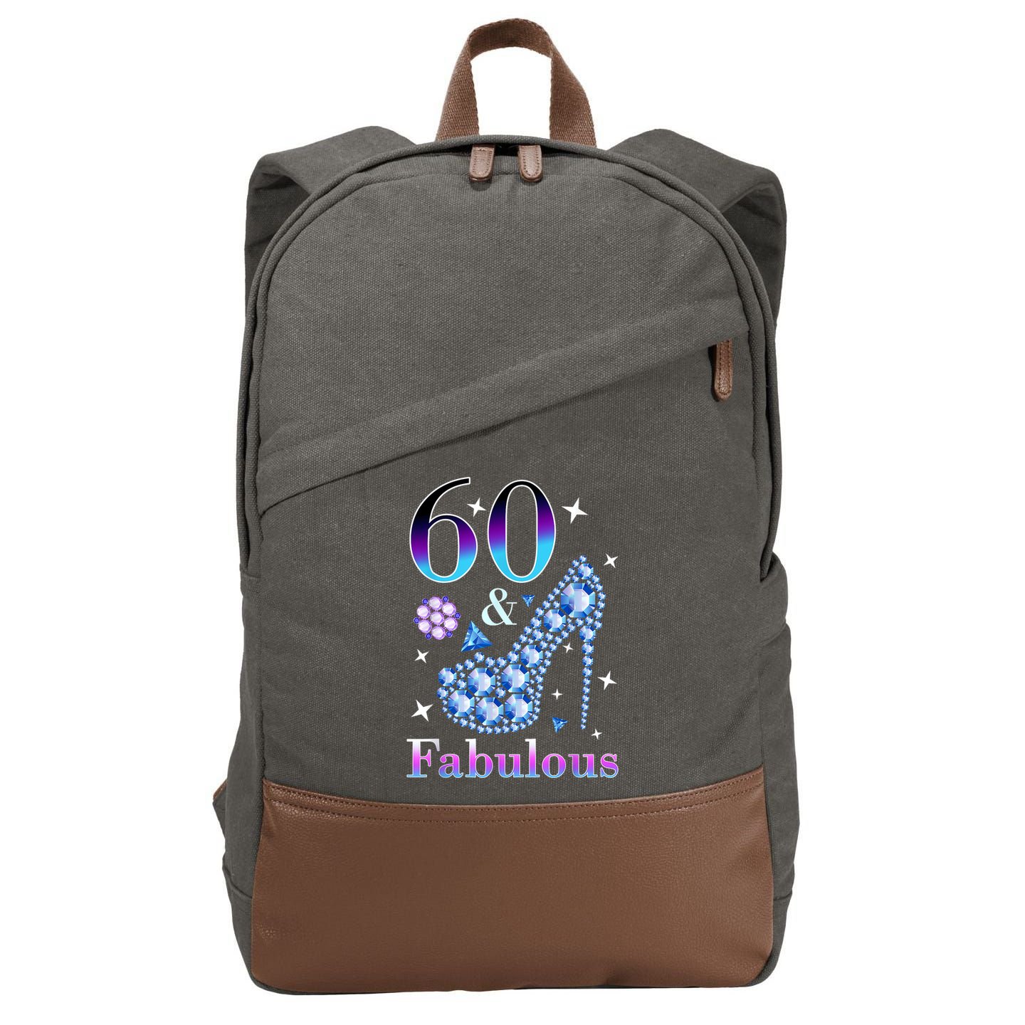 Fun 60th Birthday Fabulous Lady Gift Design Cotton Canvas Backpack