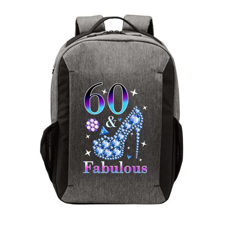 Fun 60th Birthday Fabulous Lady Gift Design Vector Backpack