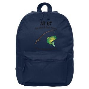 Funny 67th Birthday Gift 67YearOld Fisherman Fishing 16 in Basic Backpack