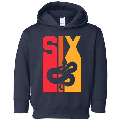 Funny 6th Birthday Vintage Snake Lover Pet Reptile 6 Years Old 1 Toddler Hoodie