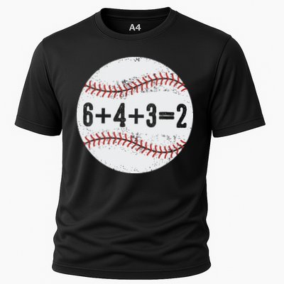 Funny 6+4+3=2 Double Play Baseball Gift Cooling Performance Crew T-Shirt