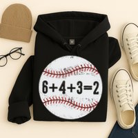 Funny 6+4+3=2 Double Play Baseball Gift Hoodie