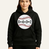 Funny 6+4+3=2 Double Play Baseball Gift Hoodie