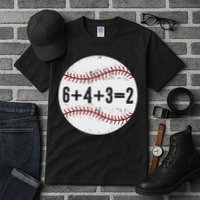 Funny 6+4+3=2 Double Play Baseball Gift Tall T-Shirt