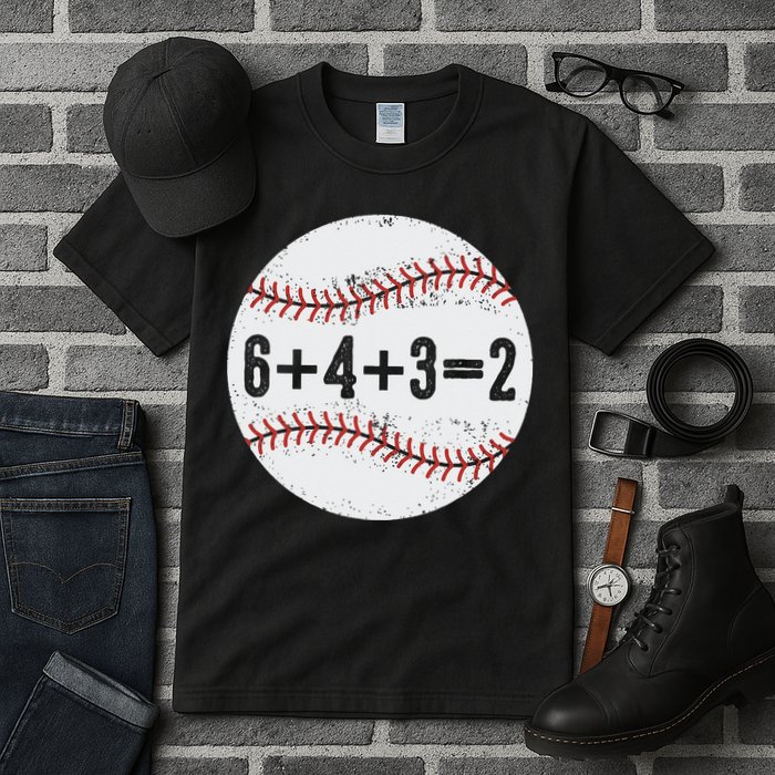 Funny 6+4+3=2 Double Play Baseball Gift Tall T-Shirt