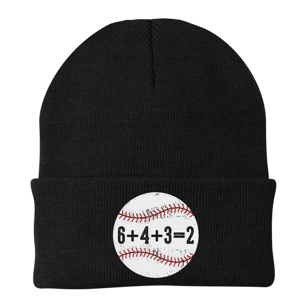 Funny 6+4+3=2 Double Play Baseball Gift Beanie