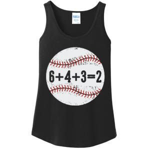 Funny 6+4+3=2 Double Play Baseball Gift Ladies Essential Tank