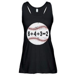 Funny 6+4+3=2 Double Play Baseball Gift Ladies Essential Flowy Tank