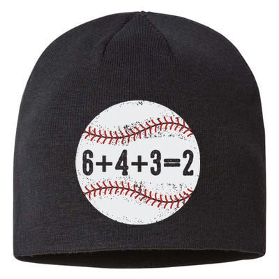 Funny 6+4+3=2 Double Play Baseball Gift Sustainable Beanie