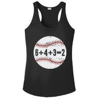 Funny 6+4+3=2 Double Play Baseball Gift Ladies PosiCharge Competitor Racerback Tank