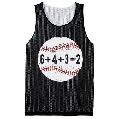Funny 6+4+3=2 Double Play Baseball Gift Mesh Reversible Basketball Jersey Tank
