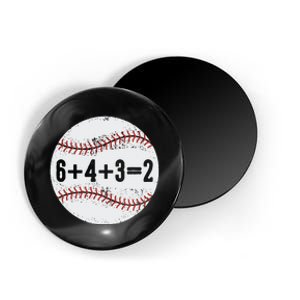 Funny 6+4+3=2 Double Play Baseball Gift Magnet