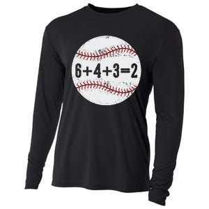 Funny 6+4+3=2 Double Play Baseball Gift Cooling Performance Long Sleeve Crew