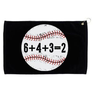 Funny 6+4+3=2 Double Play Baseball Gift Grommeted Golf Towel