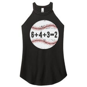 Funny 6+4+3=2 Double Play Baseball Gift Women's Perfect Tri Rocker Tank