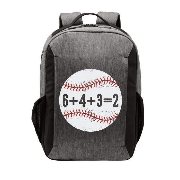 Funny 6+4+3=2 Double Play Baseball Gift Vector Backpack