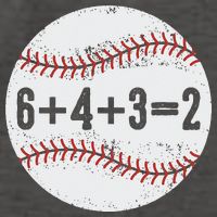 Funny 6+4+3=2 Double Play Baseball Gift Vector Backpack