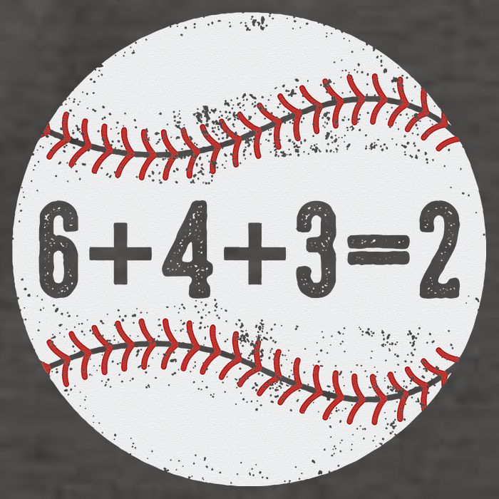 Funny 6+4+3=2 Double Play Baseball Gift Vector Backpack