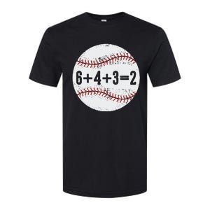 Funny 6+4+3=2 Double Play Baseball Gift Softstyle CVC T-Shirt