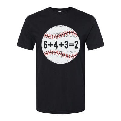 Funny 6+4+3=2 Double Play Baseball Gift Softstyle® CVC T-Shirt