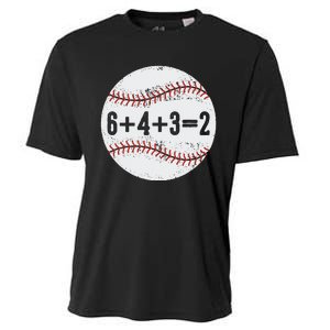 Funny 6+4+3=2 Double Play Baseball Gift Cooling Performance Crew T-Shirt