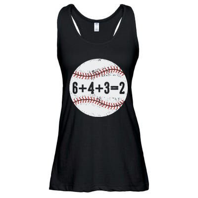 Funny 6+4+3=2 Double Play Baseball Gift Ladies Essential Flowy Tank