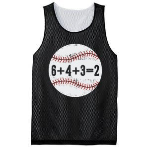 Funny 6+4+3=2 Double Play Baseball Gift Mesh Reversible Basketball Jersey Tank