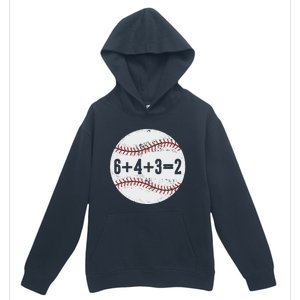 Funny 6+4+3=2 Double Play Baseball Gift Urban Pullover Hoodie