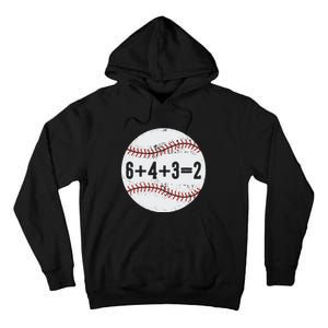 Funny 6+4+3=2 Double Play Baseball Gift Tall Hoodie