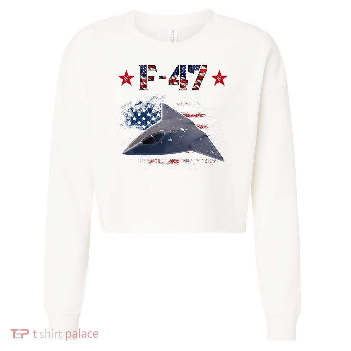 F-47 6th Generation USA Superpower Dominance Cropped Pullover Crew