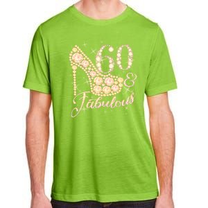 Fabulous & 60 Sparkly Heel 60th Birthday Adult ChromaSoft Performance T-Shirt