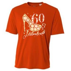 Fabulous & 60 Sparkly Heel 60th Birthday Cooling Performance Crew T-Shirt