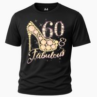 Fabulous & 60 Sparkly Heel 60th Birthday Cooling Performance Crew T-Shirt