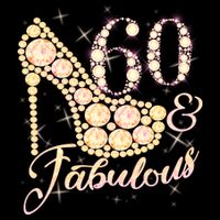 Fabulous & 60 Sparkly Heel 60th Birthday Cooling Performance Crew T-Shirt
