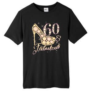 Fabulous & 60 Sparkly Heel 60th Birthday Tall Fusion ChromaSoft Performance T-Shirt