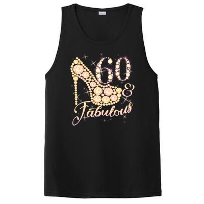 Fabulous & 60 Sparkly Heel 60th Birthday PosiCharge Competitor Tank