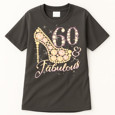 Fabulous & 60 Sparkly Heel 60th Birthday Tall T-Shirt