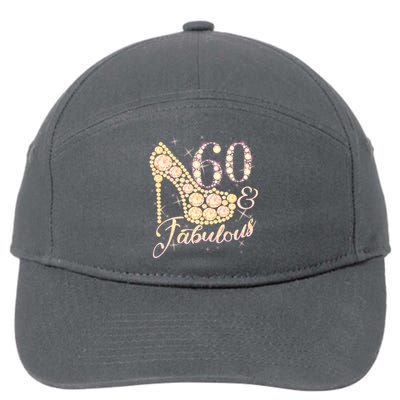 Fabulous & 60 Sparkly Heel 60th Birthday 7-Panel Snapback Hat