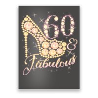 Fabulous & 60 Sparkly Heel 60th Birthday Poster