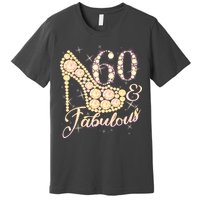 Fabulous & 60 Sparkly Heel 60th Birthday Premium T-Shirt