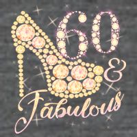 Fabulous & 60 Sparkly Heel 60th Birthday Premium T-Shirt