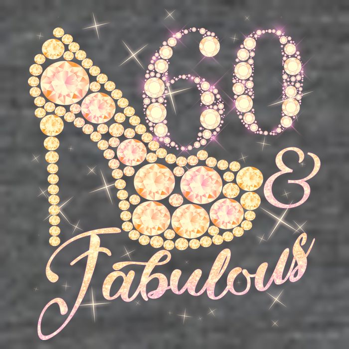 Fabulous & 60 Sparkly Heel 60th Birthday Premium T-Shirt