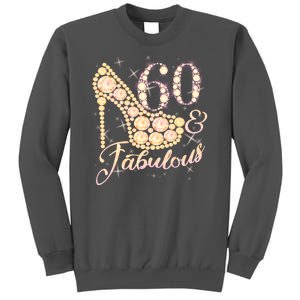 Fabulous & 60 Sparkly Heel 60th Birthday Tall Sweatshirt