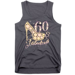 Fabulous & 60 Sparkly Heel 60th Birthday Tank Top