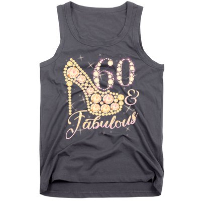 Fabulous & 60 Sparkly Heel 60th Birthday Tank Top