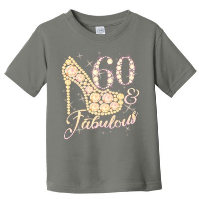 Fabulous & 60 Sparkly Heel 60th Birthday Toddler T-Shirt