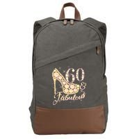 Fabulous & 60 Sparkly Heel 60th Birthday Cotton Canvas Backpack
