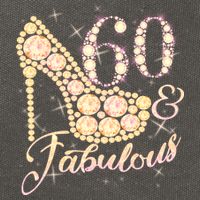 Fabulous & 60 Sparkly Heel 60th Birthday Cotton Canvas Backpack
