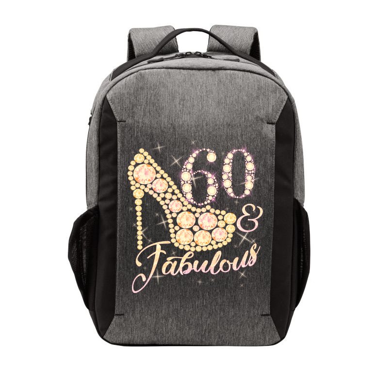 Fabulous & 60 Sparkly Heel 60th Birthday Vector Backpack