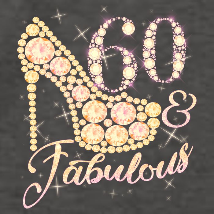 Fabulous & 60 Sparkly Heel 60th Birthday Vector Backpack